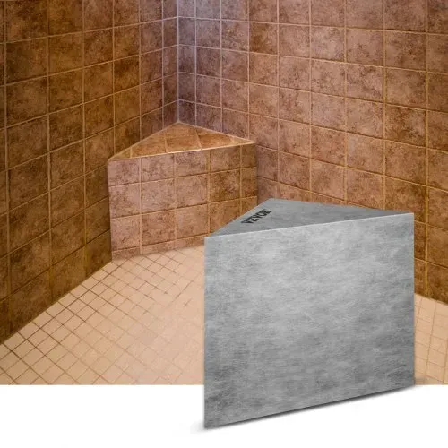 VEVOR Befliesbare Sitzbank dreieckig 57x40x50cm Sitzbank Badezimmer EPS-Verbundstoff Duschsitz 200kg Tragfähigkeit Duschstuhl 0,08㎡ Abdeckfläche 90° Innen- und Außenecken Ideal für Bad Duschbereiche – Bild 7
