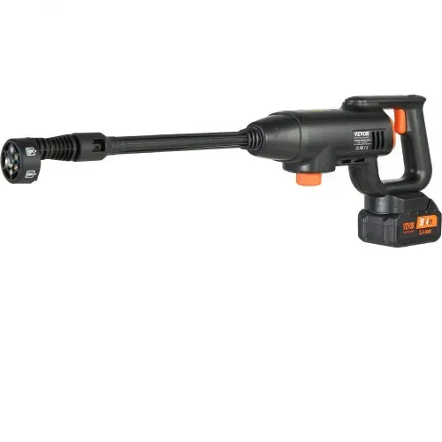 VEVOR Akku Hochdruckreiniger Kabellos Wasser Druckreiniger Spritzpistole Druckreinigerpistole (220W 21V, 40bar, zur mobilen Reinigung und Bewässerung, 4L/min, inkl. Zubehör, Ladegerät) – Bild 10