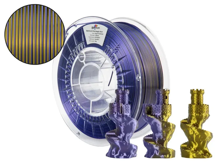 Filament Spectrum · PLA Magic SILK · ROYAL AMETHYST · 1.75mm · 1kg Filament Spectrum · PLA Magic SILK · ROYAL AMETHYST · 1.75mm · 1kg