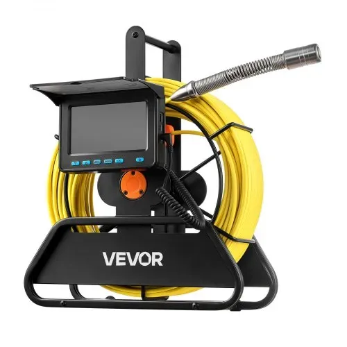 VEVOR Kanalkamera, 50 m, selbstnivellierende Rohrkamera mit 4,3-Zoll-HD-Bildschirm, IP68 wasserdicht, mit Beleuchtung (12 LEDs & 16-GB-Speicherkarte) für Abwasserleitungen & -rohre – Bild 10