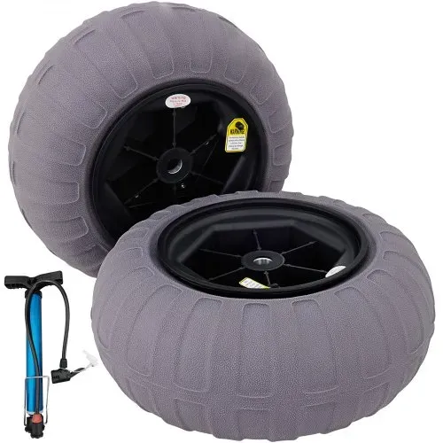 VEVOR 40,6 cm Ballonräder Reifen, TPU Strandräder Ersatz-Ballon-Sandreifen 80 kg Tragfähigkeit 2-3 PSI Niederdruck, für Kajakwagen Kanuwagen Strandwagen Gartenwagen Angelwagen – 2 Stück VEVOR 40,6 cm Ballonräder Reifen, TPU Strandräder Ersatz-Ballon-Sandreifen 80 kg Tragfähigkeit 2-3 PSI Niederdruck, für Kajakwagen Kanuwagen Strandwagen Gartenwagen Angelwagen – 2 Stück