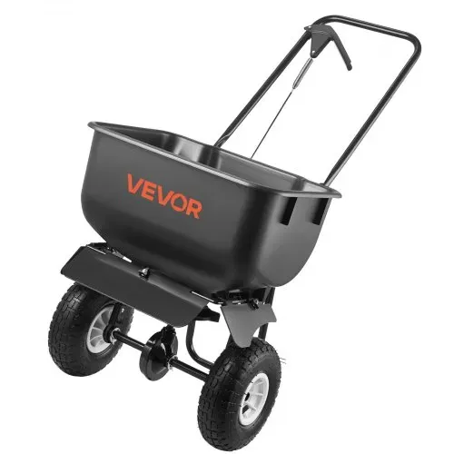 VEVOR Streuwagen 3,66 m Streubreite, Düngestreuer mit 36,3 kg Tragkraft & 10 Zoll Rädern, Schleuderstreuer als Aussaathilfe oder Düngerwagen für Saatgut, Dünger, Streusalz & Enteisungsmittel – Bild 9