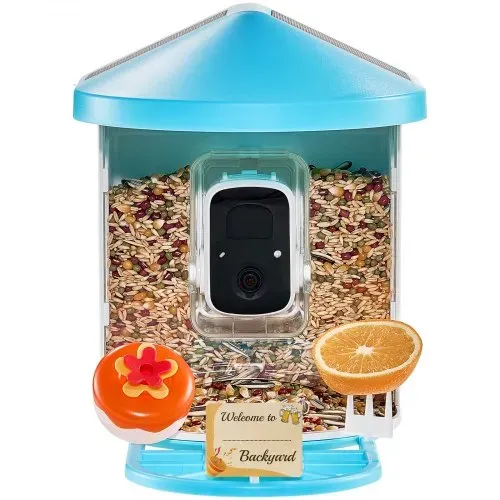 VEVOR Intelligenter Vogelfutterspender mit Kamera, 2K HD KI identifiziert über 10.000 Vogelarten, solarbetriebene Vogelbeobachtungskamera mit automatischer Aufnahme und sofortiger Benachrichtigung, kabelloses Outdoor-Geschenk für Vogelliebhaber (3 Solarmodule) – Bild 9