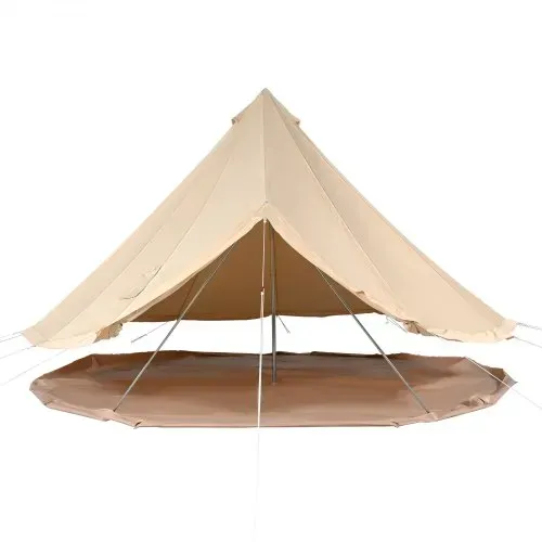 VEVOR Glockenzelt 7 x 3,5 m Jurten Zelt TC-Baumwolle und robusten Eisenstangen mit einer PVC-Bodenplane Campingzelt 12 Personen Familienzelt 12 Fenster Gruppenzelt für Outdoor-Abenteuer – Bild 9