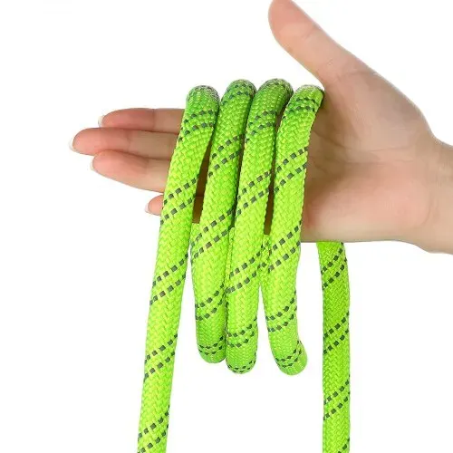 VEVOR Polyesterseil 12,7 mm x 36 m Doppelt Geflochtenes Zugseil Neongrün, Allzweckseil für Festmacher Kletter Camping & Outdoor, 1678 kg Bruchlast, 24 Außen- & 11 Innenstränge, Reflektierendes Design – Bild 10