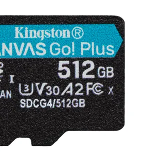 Kingston Technology 512GB microSDXC Canvas Go Plus Gen4 200R A2 U3 Einzelpaket ohne ADP Kingston Technology 512GB microSDXC Canvas Go Plus Gen4 200R A2 U3 Einzelpaket ohne ADP