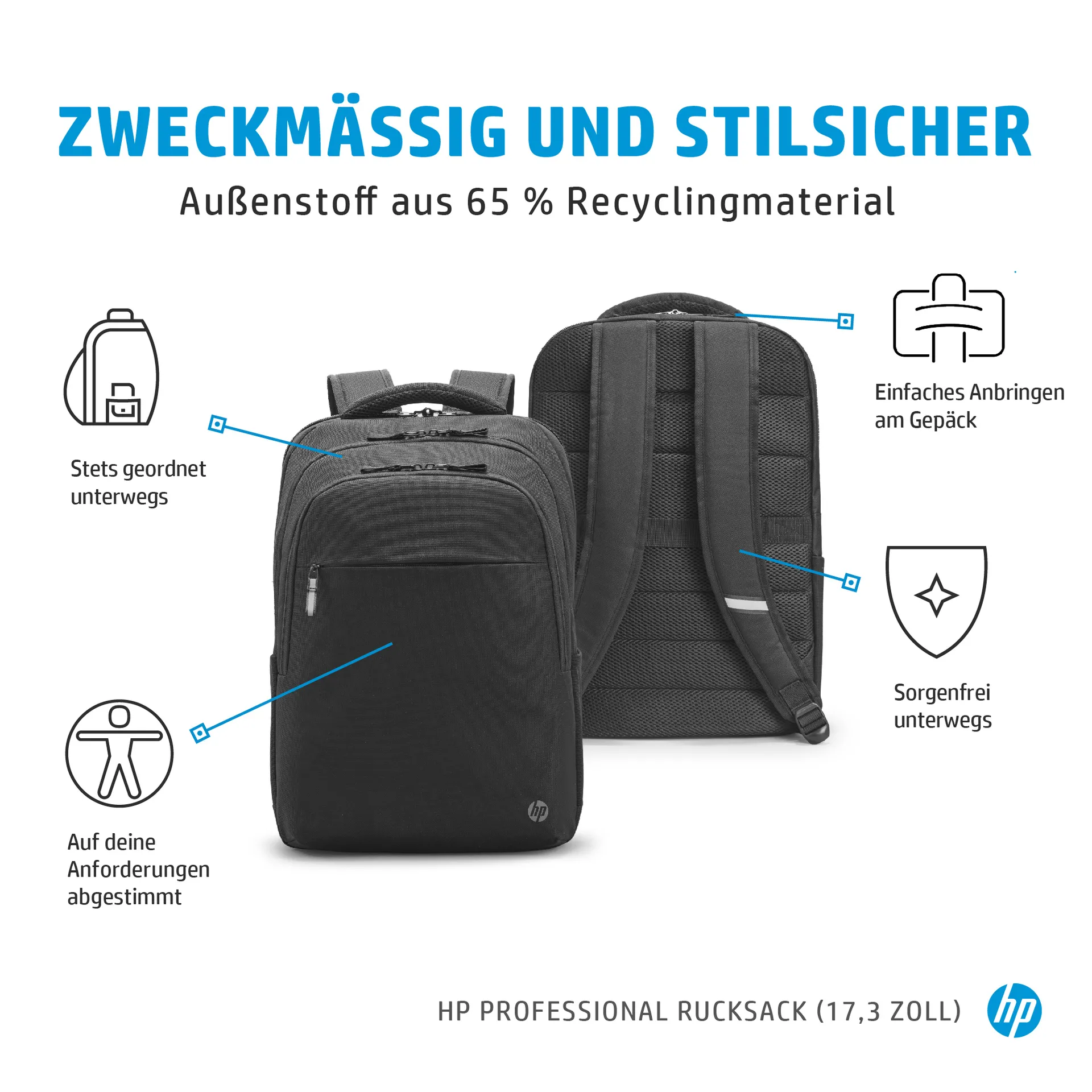 HP Professional 17,3 Zoll Rucksack – Bild 7