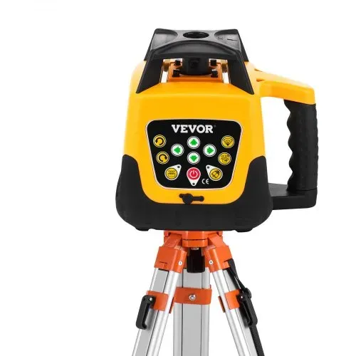 VEVOR Rotationslaser-Nivellierset mit Stativ & Messlatte, Grünem Laserstrahl, 500 m Reichweite, einstellbarer Neigung, 360° Drehbar, Flexiblem Scanwinkel, inkl. Fernbedienung & Tragetasche – Bild 9