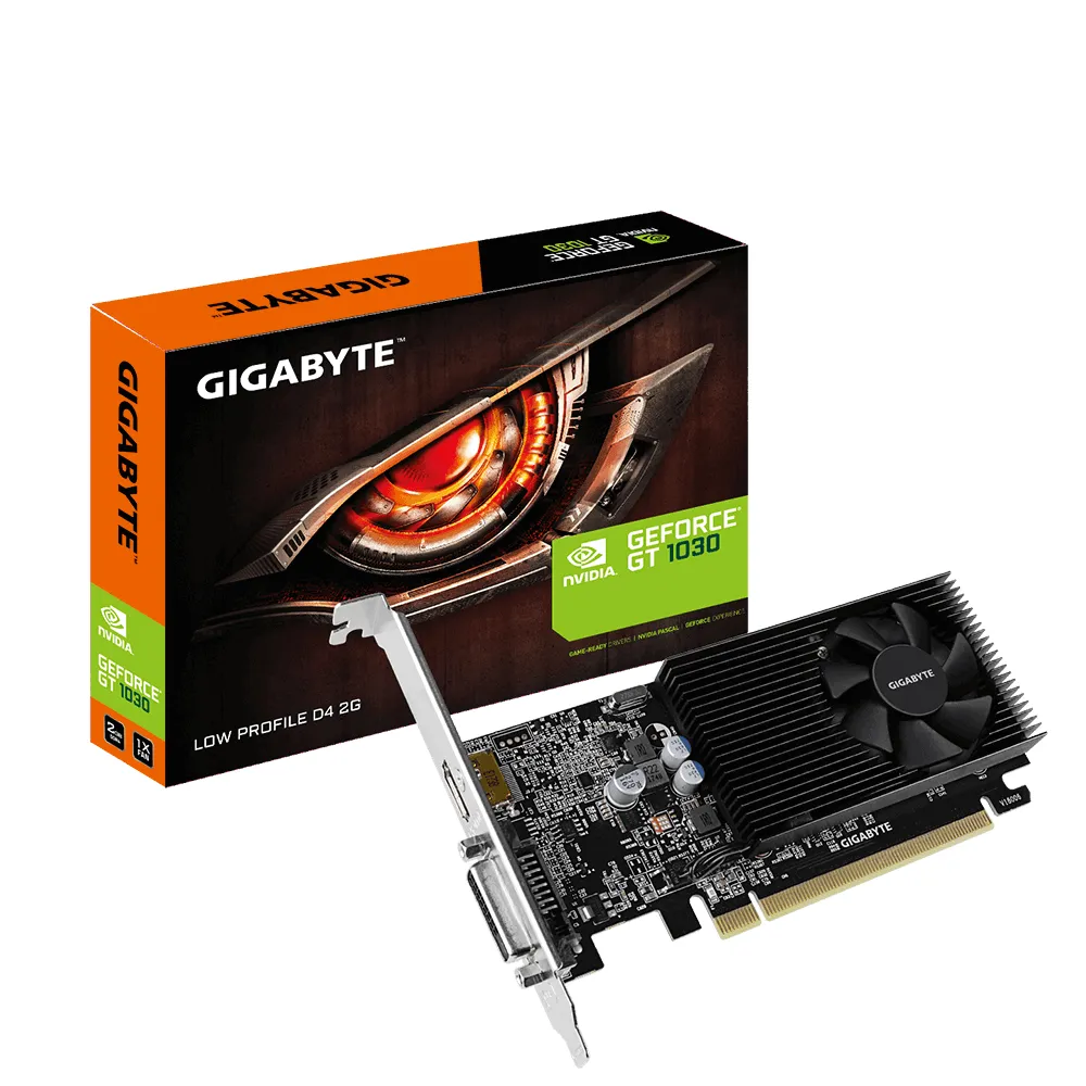 GIGABYTE GV-N1030D4-2GL Grafikkarte NVIDIA GeForce GT 1030 2 GB GDDR4 GIGABYTE GV-N1030D4-2GL Grafikkarte NVIDIA GeForce GT 1030 2 GB GDDR4