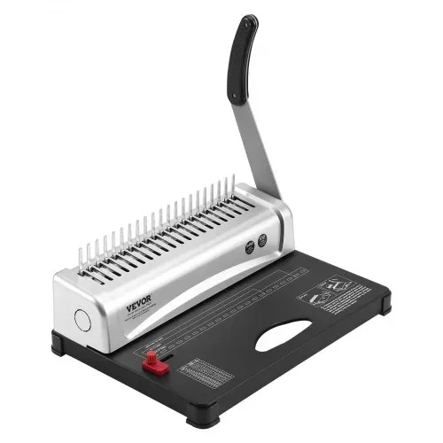 VEVOR Bindemaschine, Kammbindemaschine 21-Loch-Bindung 450 Blatt, Buchbindemaschine mit 100 Stück 3/8 Zoll Kammbinderücken, für Briefgröße, A4, A5 – Bild 10