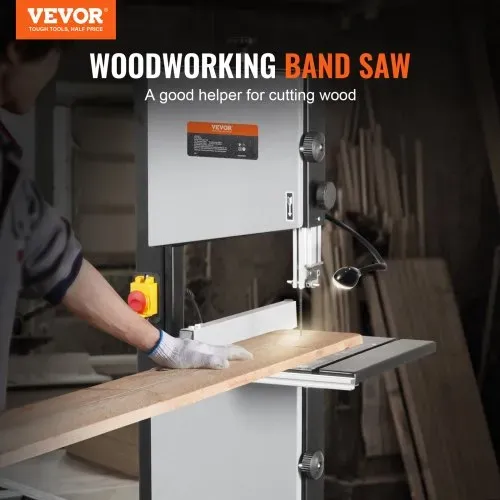 VEVOR Bandsäge mit Ständer, 9,65 Zoll, 506 U/min / 920 U/min, Tischbandsäge mit zwei Geschwindigkeiten, 370 W, 1/2 PS-Motor, 6 Zoll Schnitthöhe, 72,13 Zoll Sägeblattlänge, mit Anschlag und Gehrungsanschlag, für die Holzbearbeitung von Aluminium und Kunststoff VEVOR Bandsäge mit Ständer, 9,65 Zoll, 506 U/min / 920 U/min, Tischbandsäge mit zwei Geschwindigkeiten, 370 W, 1/2 PS-Motor, 6 Zoll Schnitthöhe, 72,13 Zoll Sägeblattlänge, mit Anschlag und Gehrungsanschlag, für die Holzbearbeitung von Aluminium und Kunststoff
