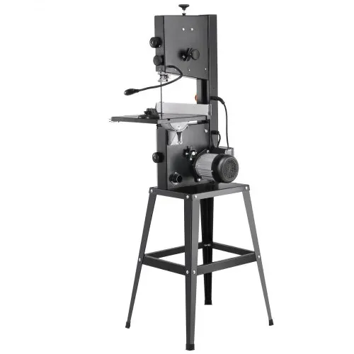 VEVOR Bandsäge mit Ständer, 9,65 Zoll, 506 U/min / 920 U/min, Tischbandsäge mit zwei Geschwindigkeiten, 370 W, 1/2 PS-Motor, 6 Zoll Schnitthöhe, 72,13 Zoll Sägeblattlänge, mit Anschlag und Gehrungsanschlag, für die Holzbearbeitung von Aluminium und Kunststoff – Bild 9