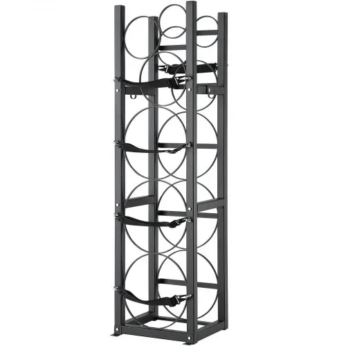 VEVOR Kältemitteltankgestell, mit 3 x 30 lbs und 3 weiteren kleinen Flaschentanks, Zylindertankgestell 12,79 x 12,99 x 47,12 Zoll, Kältemittelzylindergestell und Halterungen für Freon, Gase, Sauerstof – Bild 9