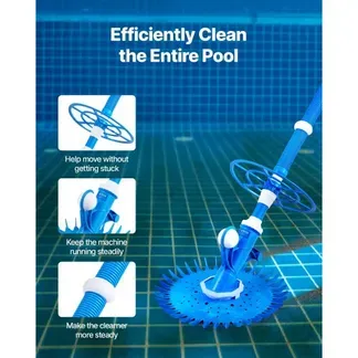 VEVOR Poolsauger mit Saugfunktion, Poolstaubsauger Poolreiniger mit Saugseite, Poolkehrmaschine mit 12 Schläuchen, geeignet für Einbaupools und Aufstellpools bis zu 6,1 x 10,7 m blau VEVOR Poolsauger mit Saugfunktion, Poolstaubsauger Poolreiniger mit Saugseite, Poolkehrmaschine mit 12 Schläuchen, geeignet für Einbaupools und Aufstellpools bis zu 6,1 x 10,7 m blau
