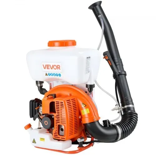 VEVOR Rucksack-Nebelsprühgerät, 63 cc, 3 PS-Motor, gasbetriebener Nebelsprüher mit 16 L-Tank, Pulver- & Flüssigkeitsnebelsystem, für Gartenarbeit & Landwirtschaft, Gemüsegewächshäuser – Bild 9