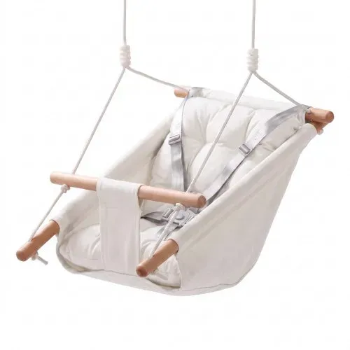 VEVOR 3-in-1 Babyschaukel Kinderschaukel 30kg Hängeschaukel aus Canvas Weiß, für Indoor & Outdoor, 5-Punkt-Sicherheitsgurt, Hängesitz mit Integriertem Kissen für Kinder bis 3 Jahre, CE/CPC-Zertifiziert – Bild 9