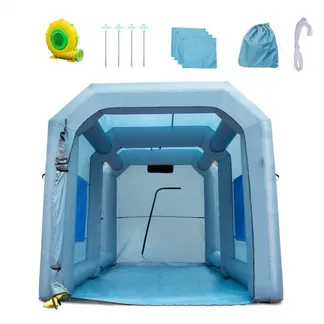 VEVOR Farbkabine DIY Sprühmalerei Sprühfarbe Schutzzelt 950 W, Blau 4 x 2,2 x 2,35 m Lackierzelt 210D Oxford-Gewebe Sprühfarbe Zelt Tragbare Sprühfarbe Farbstand DIY-Sprühmalerei VEVOR Farbkabine DIY Sprühmalerei Sprühfarbe Schutzzelt 950 W, Blau 4 x 2,2 x 2,35 m Lackierzelt 210D Oxford-Gewebe Sprühfarbe Zelt Tragbare Sprühfarbe Farbstand DIY-Sprühmalerei