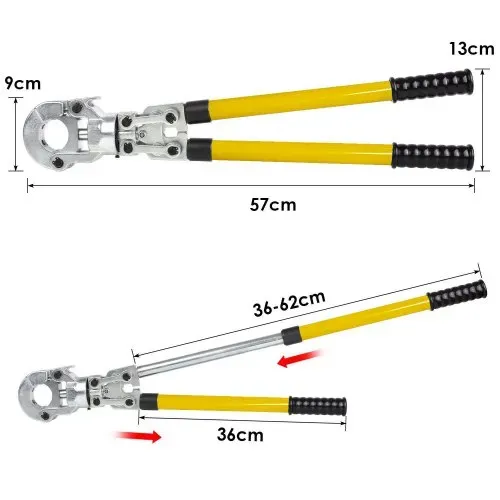VEVOR Presszange V12, V15, V22, V28, TH16, TH20, TH26, TH32 mm, Crimpzange Presszange mit um 360° Drehbarem Kopf und Ergonomischem Gummigriff, Rohrpresszange Tragbar, Manuelle Kabelschuhzange – Bild 7
