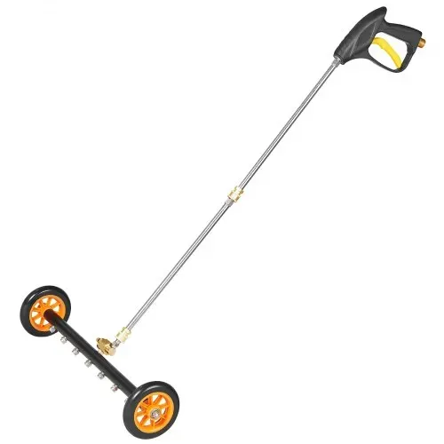 VEVOR 590 mm Hochdruckreiniger-Unterbodenreiniger, Edelstahl-Oberflächenreiniger, max. 4000 PSI, Winkeleinstellungsgetriebe, 7 Sprühdüsen, 2 verlängerte Stäbe für Auffahrt, Terrasse, Deck – Bild 10