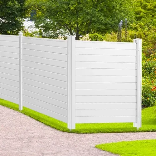 VEVOR 4xPaneele Gartenzaun 122x122cm Sichtschutzzaun PVC und verzinktes Blech-Erdspieß Windschutzzaun Metallpfähle bis 50cm Lamellenzaun Steckzaun Sichtschutz ideal für Pool-Ausrüstung Klimaanlagen – Bild 7