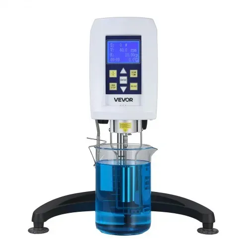 VEVOR Digitalanzeige Rotationsviskosimeter 10-100000 cP, Digitales Viskositätsmessgerät ±2% Genauigkeit Inkl. 4 Retoren LCD-Display Temperaturfühler, Drehviscometer für Tinten Farben Klebstoffe Fette – Bild 9