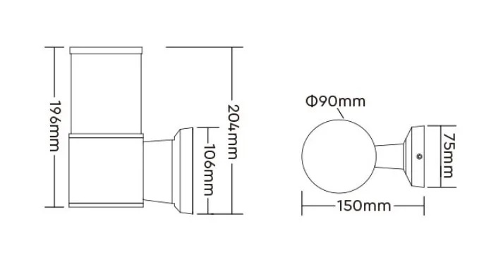 MiBoxer WA5-09R-ZL LED Garden Round Wall Light 12W RGB+CCT Zigbee 3.0 + 2.4G IP66 24V – Bild 8