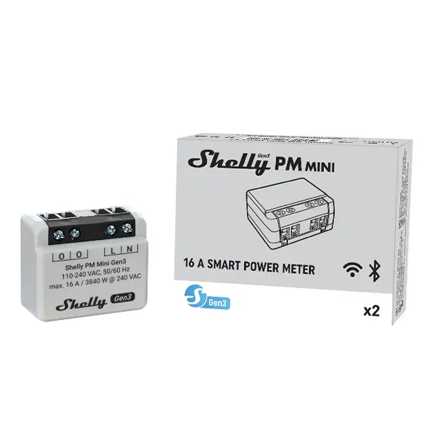 Shelly · Unterputz · "PM Mini Gen. 3" · 2er Pack · WLAN · BT – Bild 3