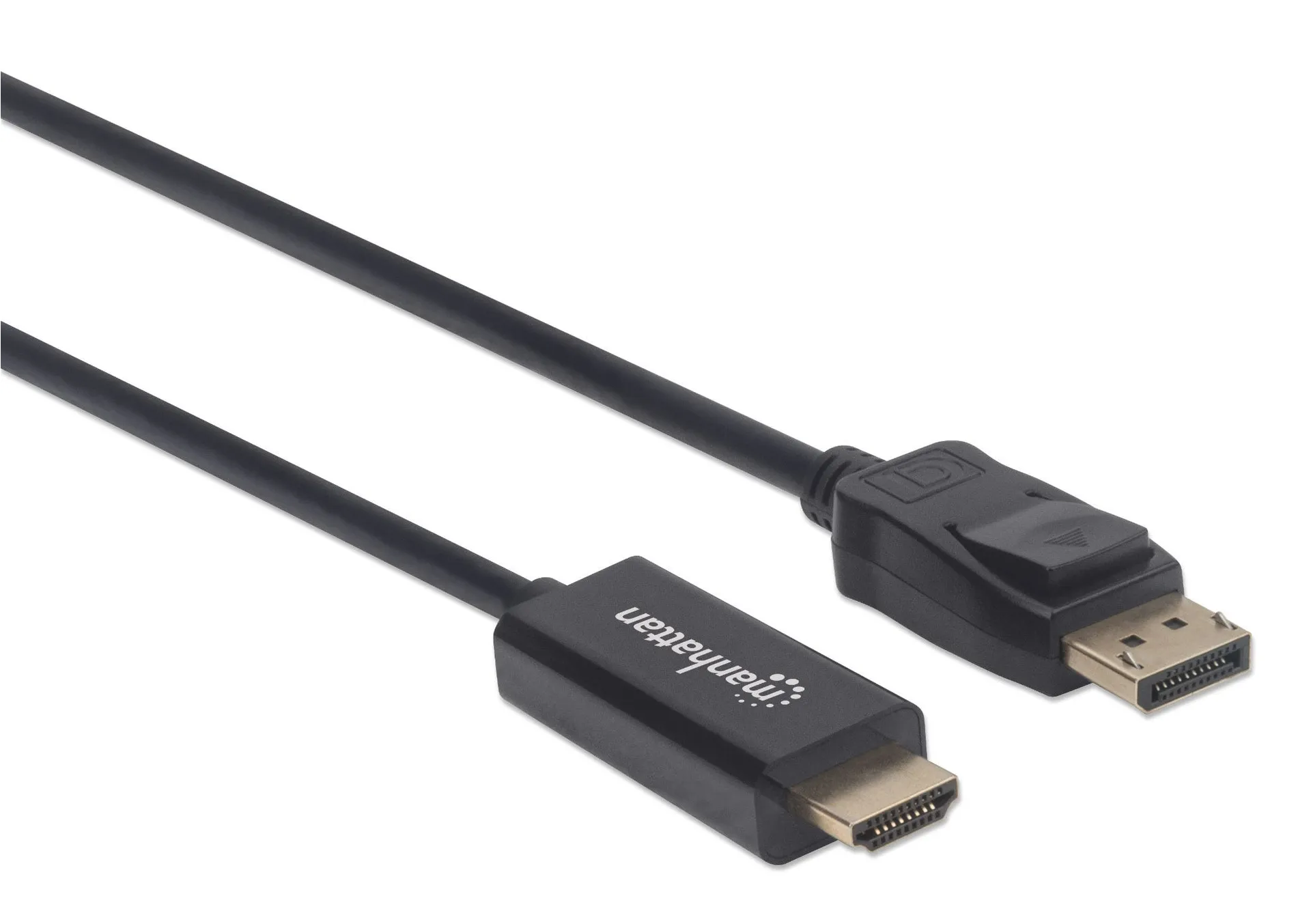 Manhattan 1080p DisplayPort auf HDMI-Kabel, DisplayPort-Stecker auf HDMI-Stecker, 1,8 m, schwarz – Bild 2