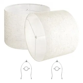 VEVOR Lampenschirm Trommel 40 x 40 x 30 cm (oben x unter x hoch), 2 Stk. Ersatzschirme aus Leinen + PVC, Lampenschirm mit Harfe für Tischlampen Stehlampen Pendelleuchten (helles Leinen) VEVOR Lampenschirm Trommel 40 x 40 x 30 cm (oben x unter x hoch), 2 Stk. Ersatzschirme aus Leinen + PVC, Lampenschirm mit Harfe für Tischlampen Stehlampen Pendelleuchten (helles Leinen)