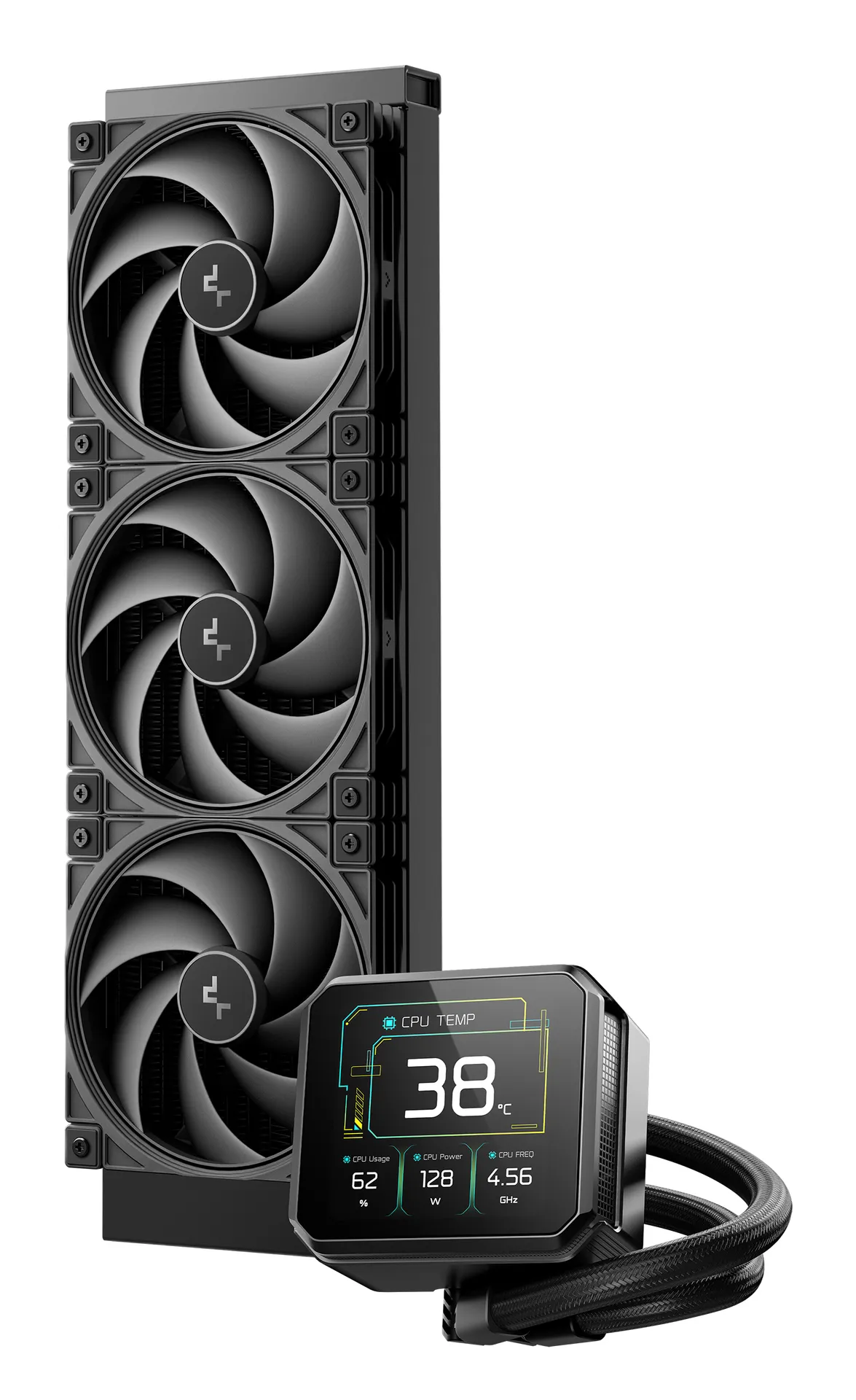 DeepCool Spartacus 360 Prozessor Flüssigkeitskühlung 12 cm Schwarz – Bild 2
