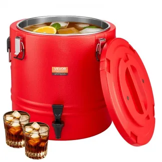 VEVOR isolierter Getränkespender 30 L Thermo-Getränkespender für Heiß- und Kaltgetränke mit Zapfhahn, lebensmittelechter Kühlkrug mit Innenseite aus 304er-Edelstahl, für Tee Kaffee Restaurant VEVOR isolierter Getränkespender 30 L Thermo-Getränkespender für Heiß- und Kaltgetränke mit Zapfhahn, lebensmittelechter Kühlkrug mit Innenseite aus 304er-Edelstahl, für Tee Kaffee Restaurant