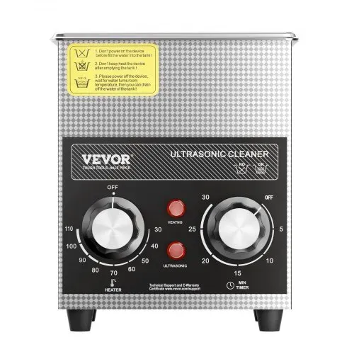 VEVOR 2 L Ultraschallreiniger mit Heiztimer & Korb professionelle digitale Ultraschall Reinigungsgeräte, 60 W Reinigungsmaschine für Uhreninstrumente Brillen Münzen Metallteile Werkzeuge Silber – Bild 10
