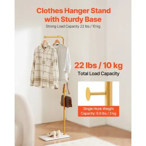 VEVOR Garderobenständer, 450 x 250 x 1700 mm, Kleiderständer mit Quarzsteinsockel und 3 runden Haken, Jackenständer für Eingangsbereich, Wohnzimmer, Haltestange für Mäntel, Hüte, Taschen VEVOR Garderobenständer, 450 x 250 x 1700 mm, Kleiderständer mit Quarzsteinsockel und 3 runden Haken, Jackenständer für Eingangsbereich, Wohnzimmer, Haltestange für Mäntel, Hüte, Taschen