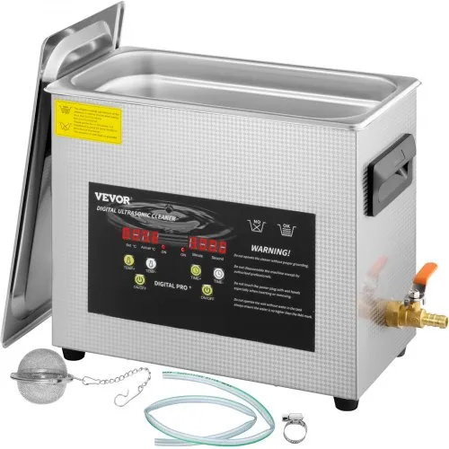 VEVOR 6L Verbesserter Ultraschallreiniger (200 W Heizung, 180 W Ultraschall) Professioneller digitaler Labor-Ultraschall-Teilereiniger mit Heizungstimer für die Reinigung von Schmuck, Brillen VEVOR 6L Verbesserter Ultraschallreiniger (200 W Heizung, 180 W Ultraschall) Professioneller digitaler Labor-Ultraschall-Teilereiniger mit Heizungstimer für die Reinigung von Schmuck, Brillen