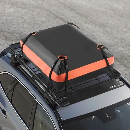 VEVOR Dachkorb Auto 1625 x 990 x 105 mm Dachträgerkorb 113,4 kg Tragkraft, Autodachkorb mit Wasserdichter Gepäcktasche Netz Ratschengurten, Gepäckkorb Geeignet für SUV Lkw Pkw, Schwarz – Bild 7