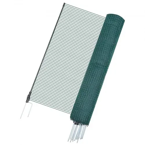 VEVOR Begrenzungszaun 15x0,9 m, Weidezaun aus PE, Mobiler Hundezaun mit Doppelspitzenpfählen & Abspannseilen, Hühnerzaun, Gartenzaun, Campingzaun für Hunde, Hühner, Pflanzen, Außenbereiche – Bild 10