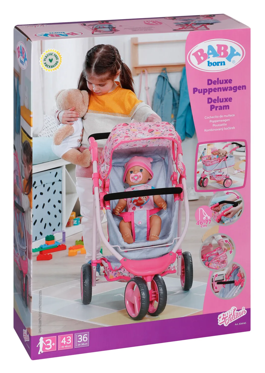 BABY born Deluxe Pram Puppen-Kinderwagen – Bild 7
