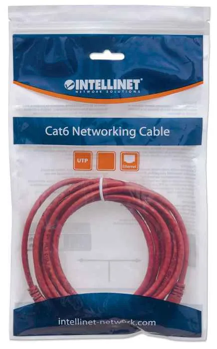Intellinet Netzwerkkabel, Cat6, U/UTP, CCA, Cat6-kompatibel, RJ45-Stecker/RJ45-Stecker, 1,0 m, rot – Bild 4