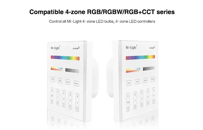 MiBoxer T4 LED Fernbedienung Smart Panel RGB-WW (RGB-CCT) 4 Zonen – Bild 7