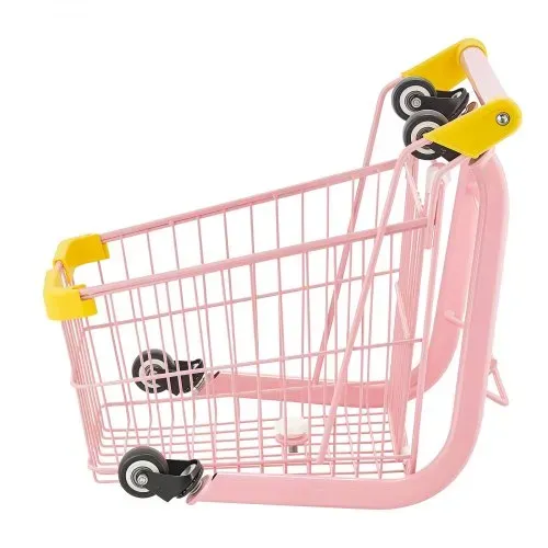 VEVOR Einkaufswagen für Kinder, Einkaufswagen Supermarkt Spielzeug mit Stahlrahmen 4 Rädern & Dichtem Netzkorb, Faltbares Kaufladenzubehör mit 30kg Belastbarkeit, Kaufmannsladen Spiele für Kinder ab 3 – Bild 8