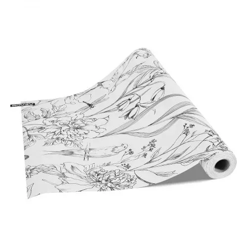 VEVOR Tapete selbstklebend, 45 cm x 10 m, Wandtapete, weiße Klebefolie mit botanischem Blumenmuster, wasserfest, Möbelfolie, dekorative Vinylrolle für Schlafzimmer, Küche, Büro, Badezimmer – Bild 9