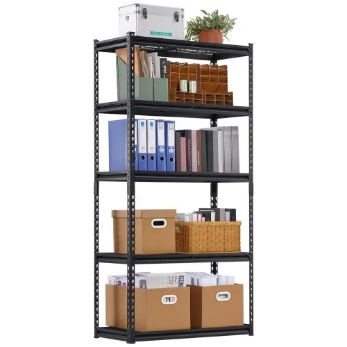 VEVOR Lagerregale, 907 kg, 5-stufiges Schwerlastregal für die Garage, 406,4×914,4×1828,8mm, verstellbares Steckregal, Industrieregal, Allzweckregal, Kellerregal für Küche, Lager, Keller, schwarz VEVOR Lagerregale, 907 kg, 5-stufiges Schwerlastregal für die Garage, 406,4×914,4×1828,8mm, verstellbares Steckregal, Industrieregal, Allzweckregal, Kellerregal für Küche, Lager, Keller, schwarz