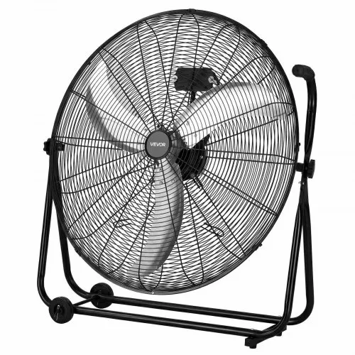 VEVOR Bodenventilator Ø762mm, 360° Neigbare Windmaschine, Standventilator mit 3 Geschwindigkeitsstufen, Tragbarer Trommelventilator mit Griff Rollen & 1,6m Kabel, Industrie-Ventilator für Garage Lager VEVOR Bodenventilator Ø762mm, 360° Neigbare Windmaschine, Standventilator mit 3 Geschwindigkeitsstufen, Tragbarer Trommelventilator mit Griff Rollen & 1,6m Kabel, Industrie-Ventilator für Garage Lager