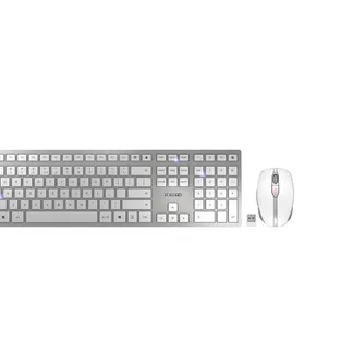 CHERRY DW 9100 SLIM Tastatur Maus enthalten Universal RF Wireless + Bluetooth QWERTY US Englisch Silber CHERRY DW 9100 SLIM Tastatur Maus enthalten Universal RF Wireless + Bluetooth QWERTY US Englisch Silber