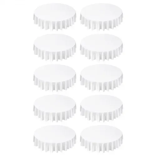 VEVOR 10 x runde Tischdecken Tischwäsche 2286 mm, knitterfreier Tischdeckenschutz, maschinenwaschbares Tischtuch aus Polyestergewebe für Partys Hochzeiten Bankette formelle Veranstaltungen, Weiß – Bild 9