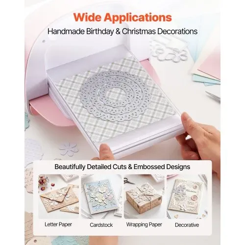 VEVOR Stanzplatten, 6er-Pack 225x156 mm, Cutting Pads, Polycarbonat-Schneideplatten, Kompatibel mit VEVOR Stanz- & Prägemaschine KM-1860, für Scrapbooking & Kartenherstellung, Transparent – Bild 5