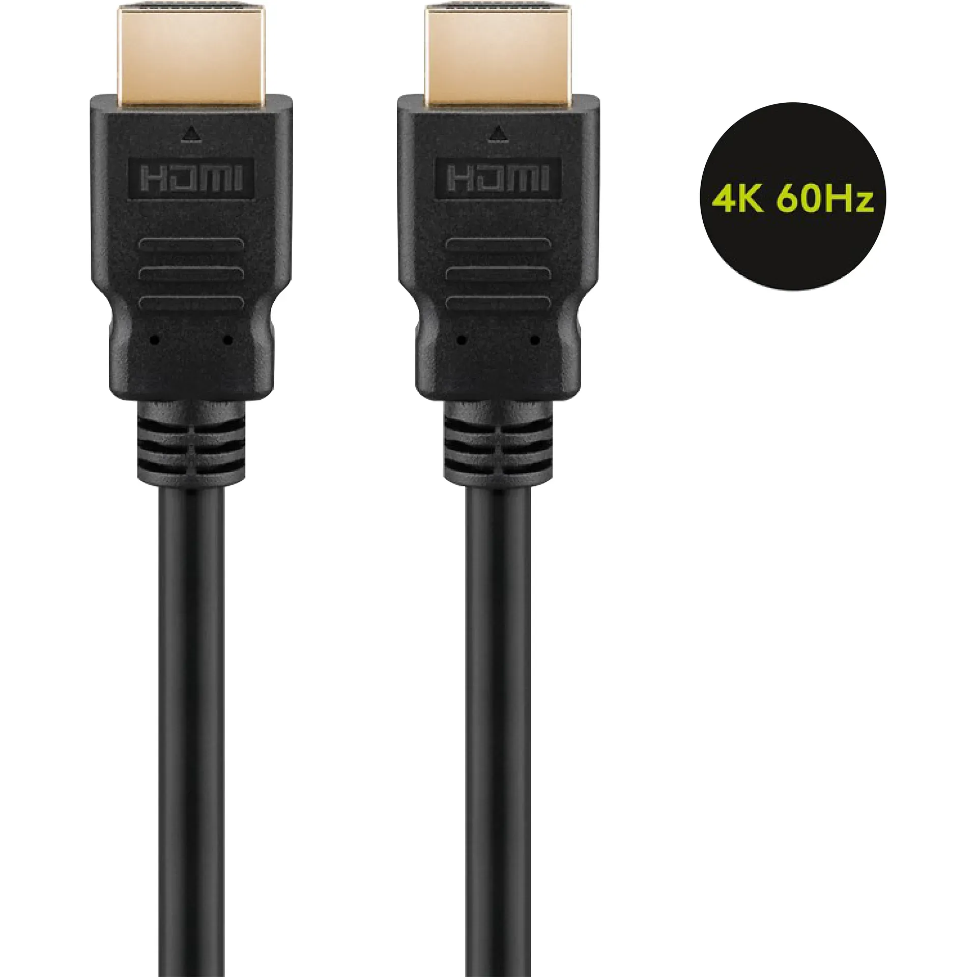 HDMI-Kabel, High Speed, mit Ethernet, 4K/60Hz, schwarz, 1m – Bild 2