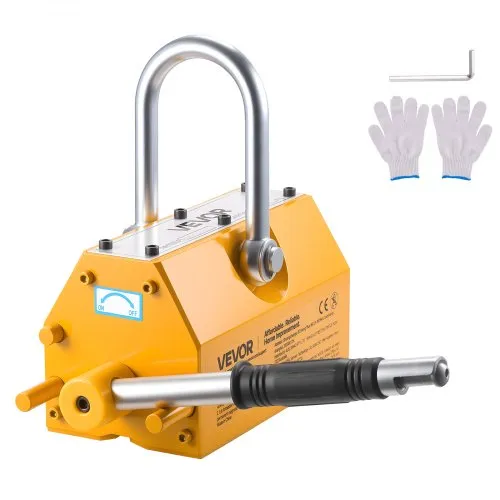 VEVOR Lasthebemagnet Permanentmagnetheber 1000 kg Zugkraft Hebemagnet mit Entriegelungsgriff & Stahlhaken, verwendet in Werkstattkränen und Hebezeugen, zum Heben von Stahlplatten, Brettern VEVOR Lasthebemagnet Permanentmagnetheber 1000 kg Zugkraft Hebemagnet mit Entriegelungsgriff & Stahlhaken, verwendet in Werkstattkränen und Hebezeugen, zum Heben von Stahlplatten, Brettern
