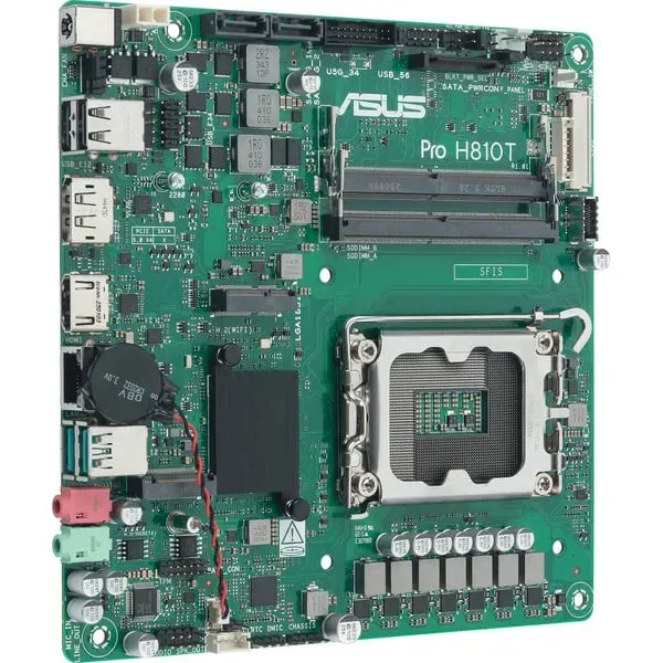 ASUS Pro H810T-CSM Intel H810 LGA 1851 (Socket V1) Thin Mini ITX – Bild 2