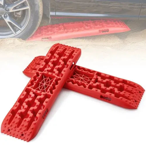 VEVOR 10 TONNEN Traktionsbretter mit PP-Material, Bergungsbretter für Geländefahrzeuge/Autos/Pickups/SUVs/Wohnmobile, Paar Reifen-Traktionsmatten auf Schnee, Sand, Schlamm und losem Untergrund, Aufbewahrungstasche, lang, rot VEVOR 10 TONNEN Traktionsbretter mit PP-Material, Bergungsbretter für Geländefahrzeuge/Autos/Pickups/SUVs/Wohnmobile, Paar Reifen-Traktionsmatten auf Schnee, Sand, Schlamm und losem Untergrund, Aufbewahrungstasche, lang, rot